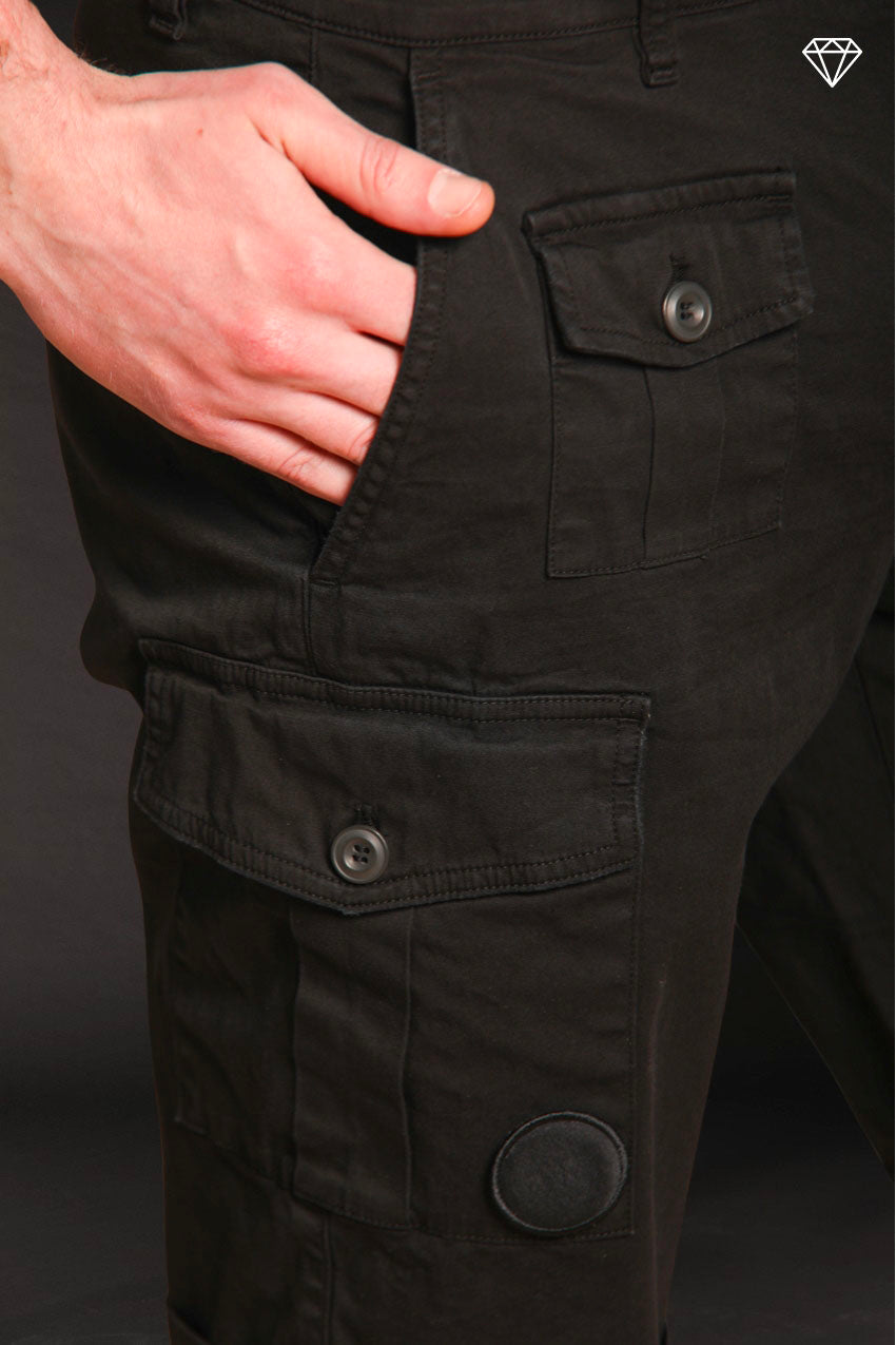 George Coolpocket bermuda cargo uomo in raso stretch logo edition carrot fit ①