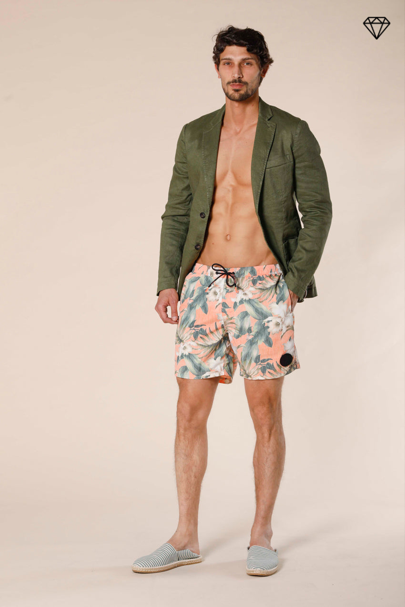 Versilia Beach Herren Badeanzug aus Polyester mit Blumenmuster rose regular fit ①