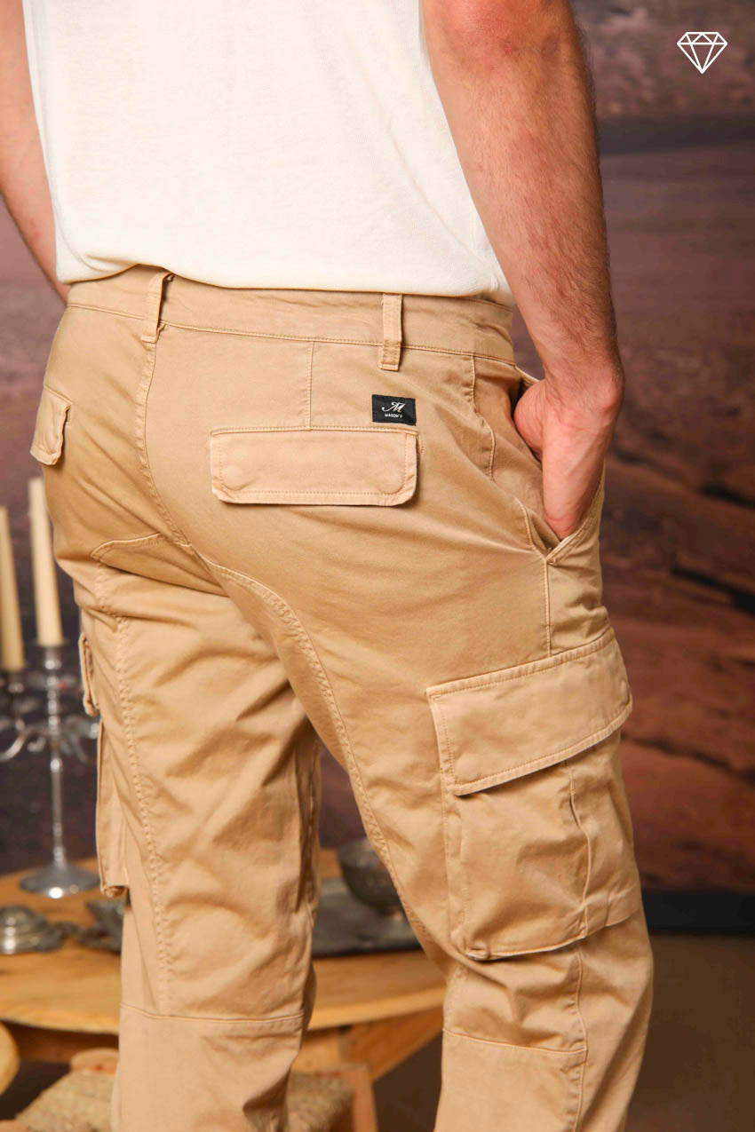 Chile pantalone cargo uomo in raso stretch extra slim fit ①