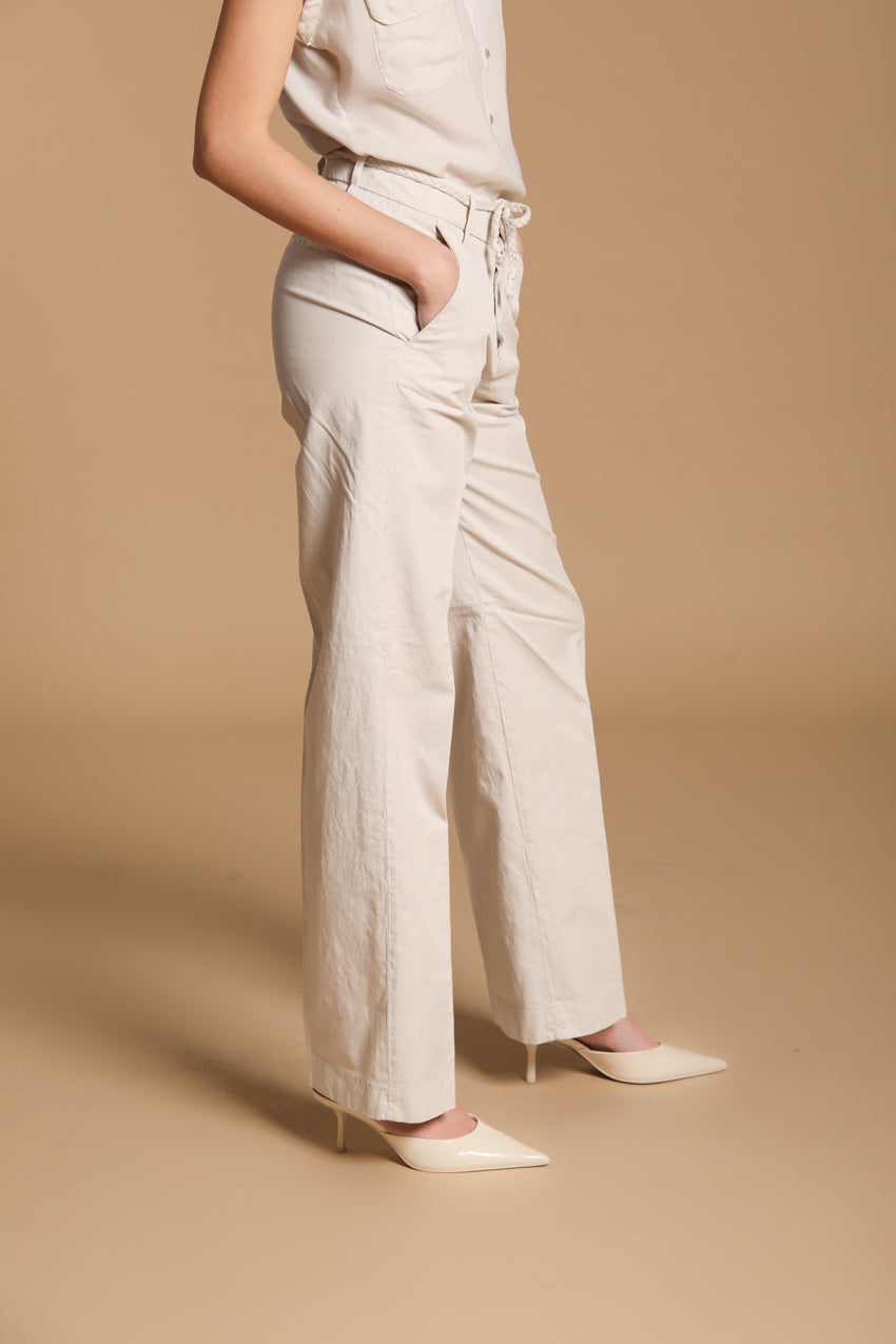 New York Straight Chino-Hose für Damen aus Baumwoll-Leinen-Twill Straight Fit