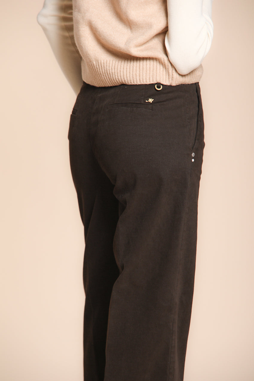 Foto 2 New York Straight pantalone chino donna in gabardina straight fit