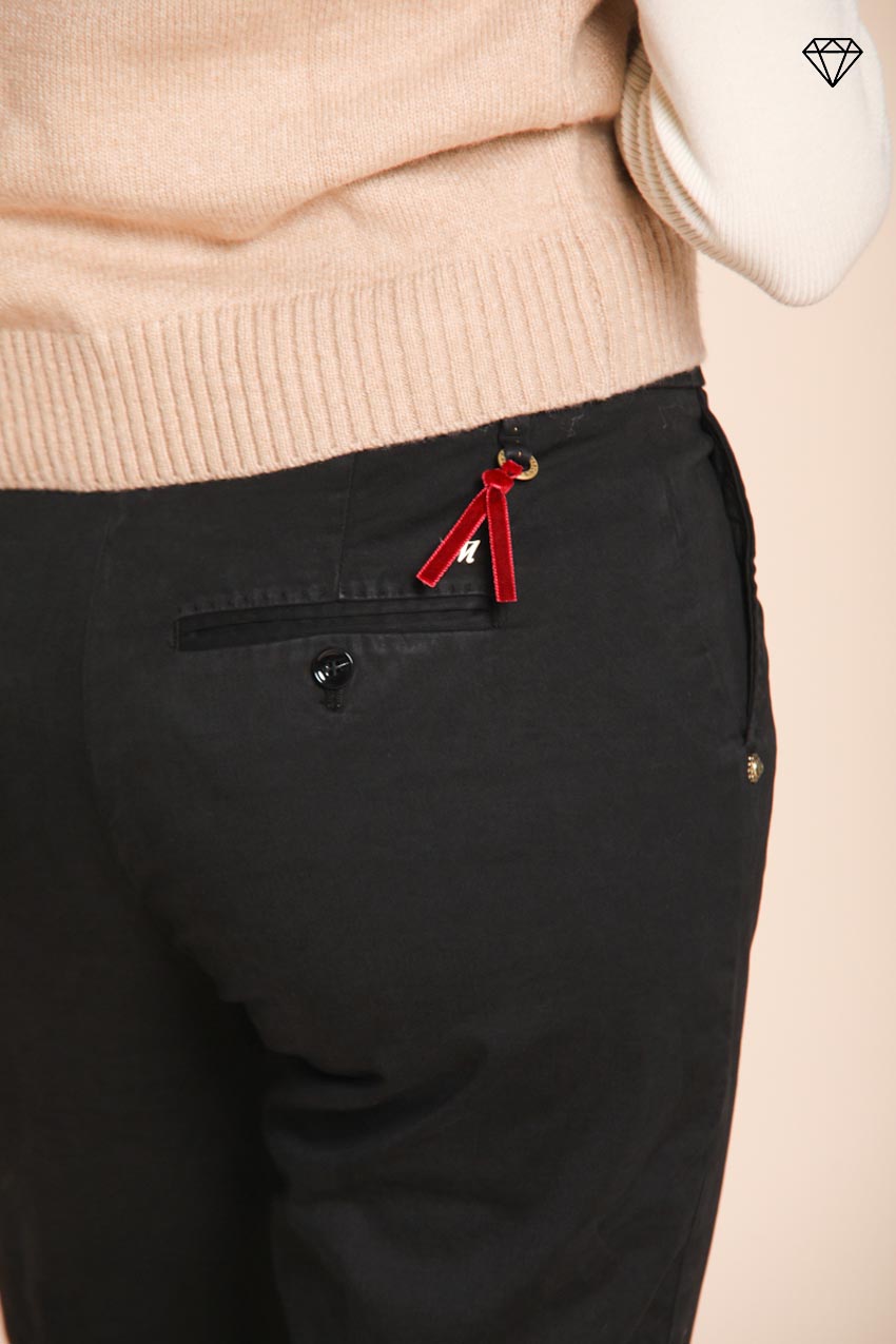 Foto 2 New York Slim pantalone chino donna in raso slim fit ①