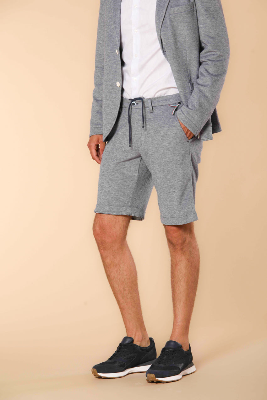Torino Jog bermuda chino jogger homme en piqué de coton double face Slim Fit
