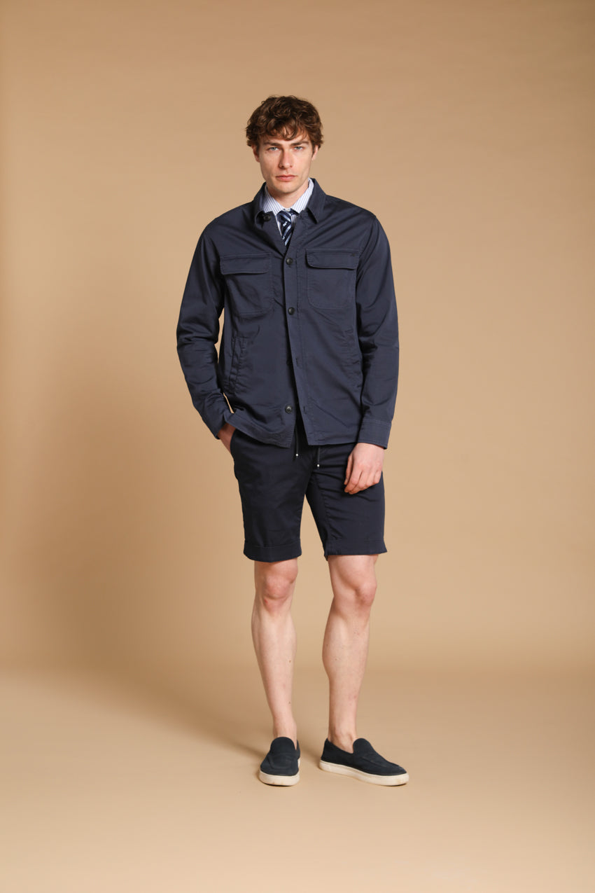 Williams Overshirt Chemise homme en satin tech travel stretch