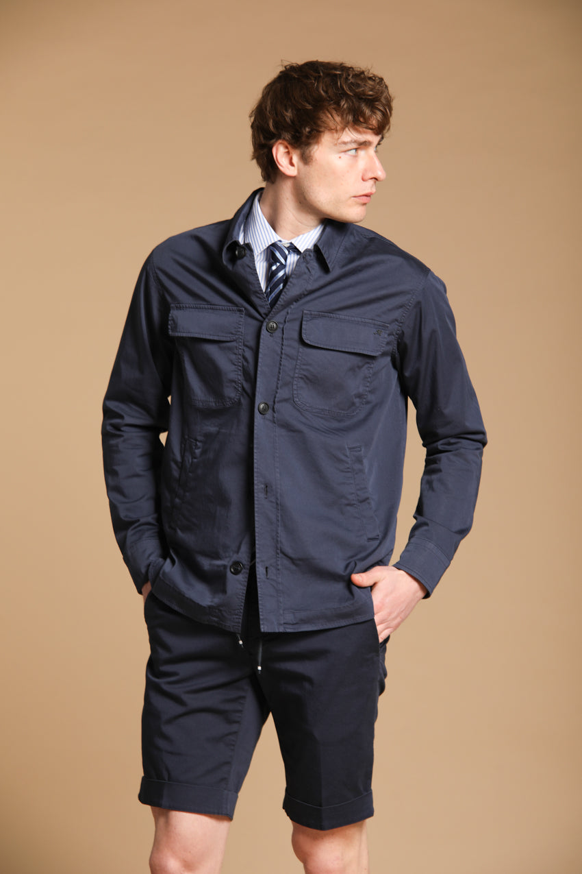 Williams Overshirt Chemise homme en satin tech travel stretch