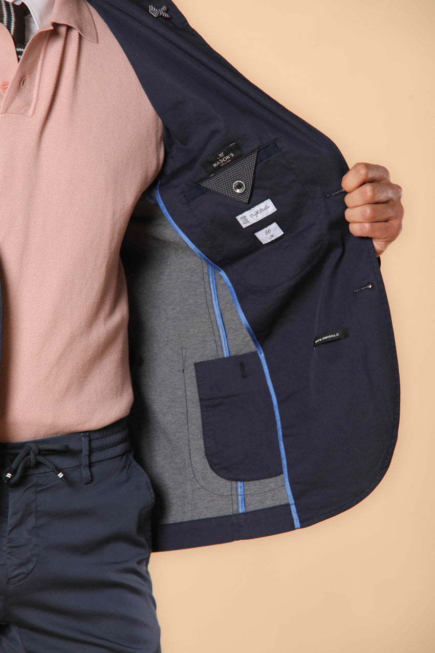 Da Vinci travel blazer homme en satin technique stretch travel avec détails