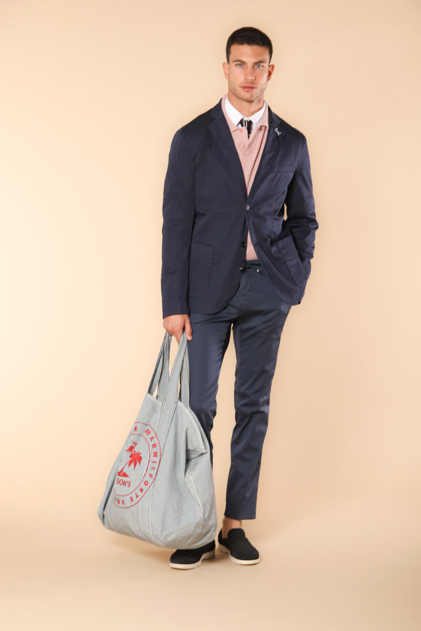 Da Vinci travel blazer homme en satin technique stretch travel avec détails