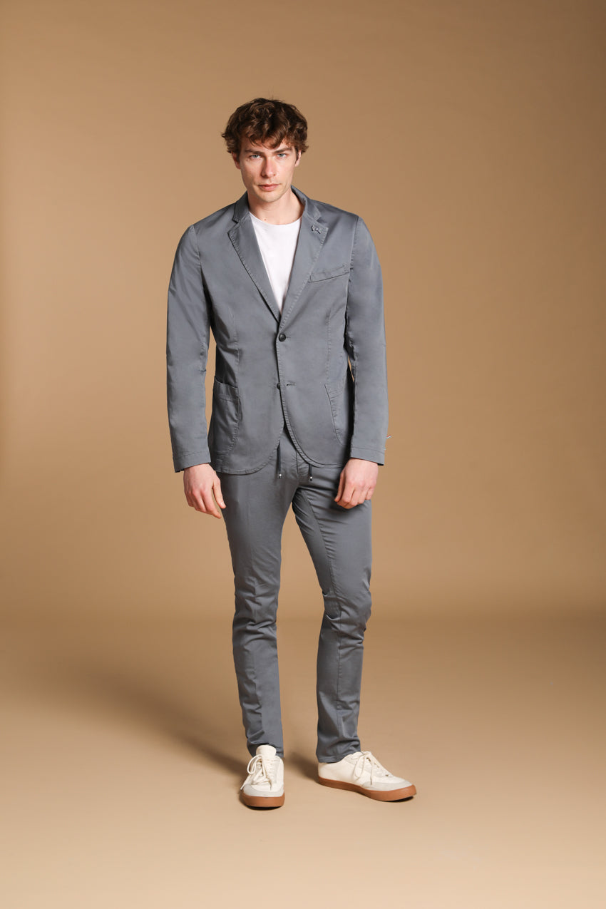 Da Vinci travel blazer homme en satin technique stretch travel avec détails