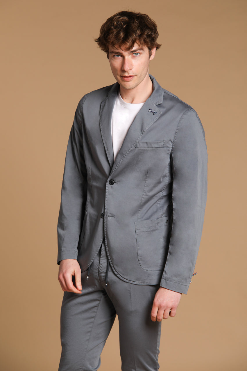 Da Vinci travel blazer homme en satin technique stretch travel avec détails