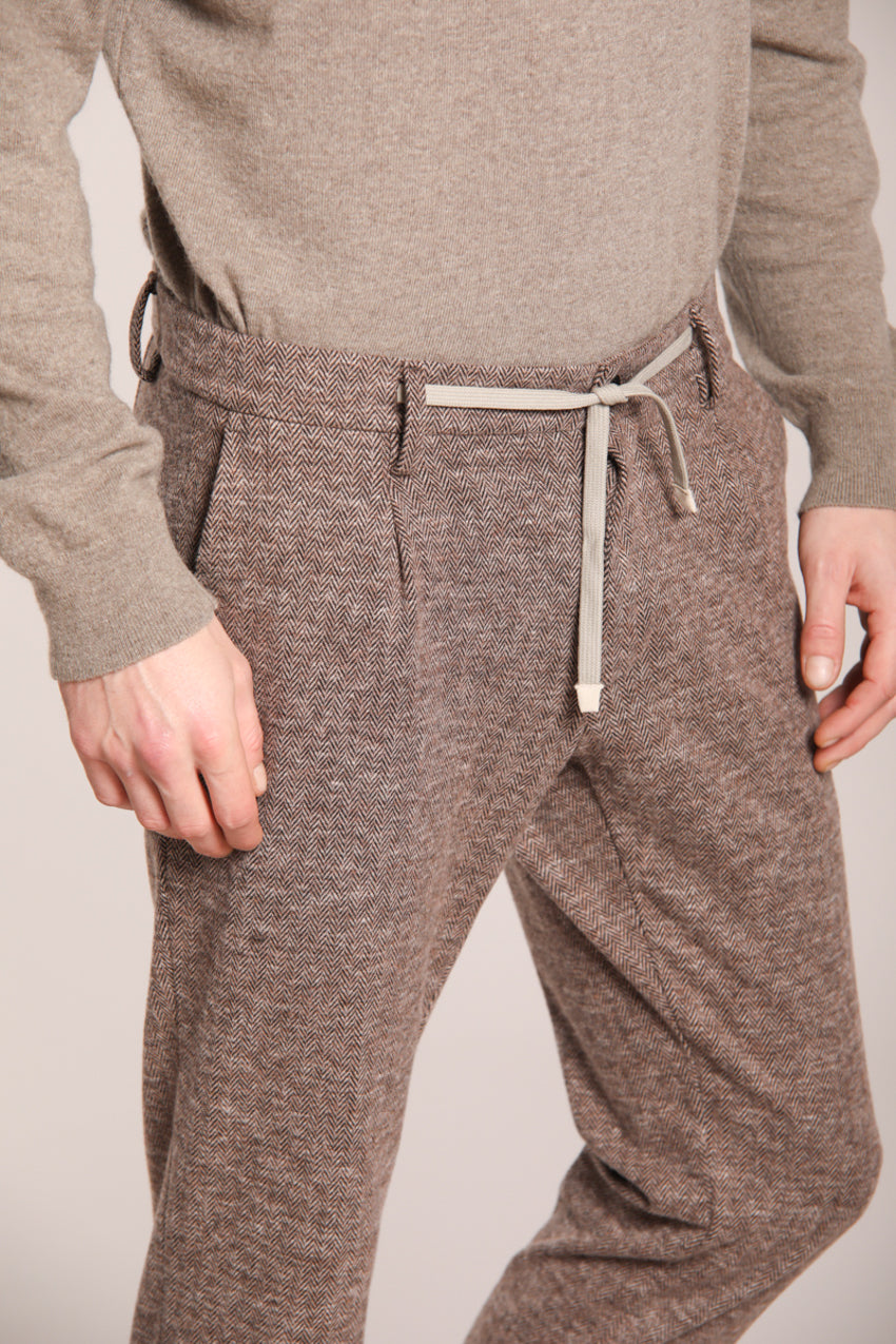 Foto 2 New York 1 Pinces City String pantalone chino uomo in jersey resca regular fit