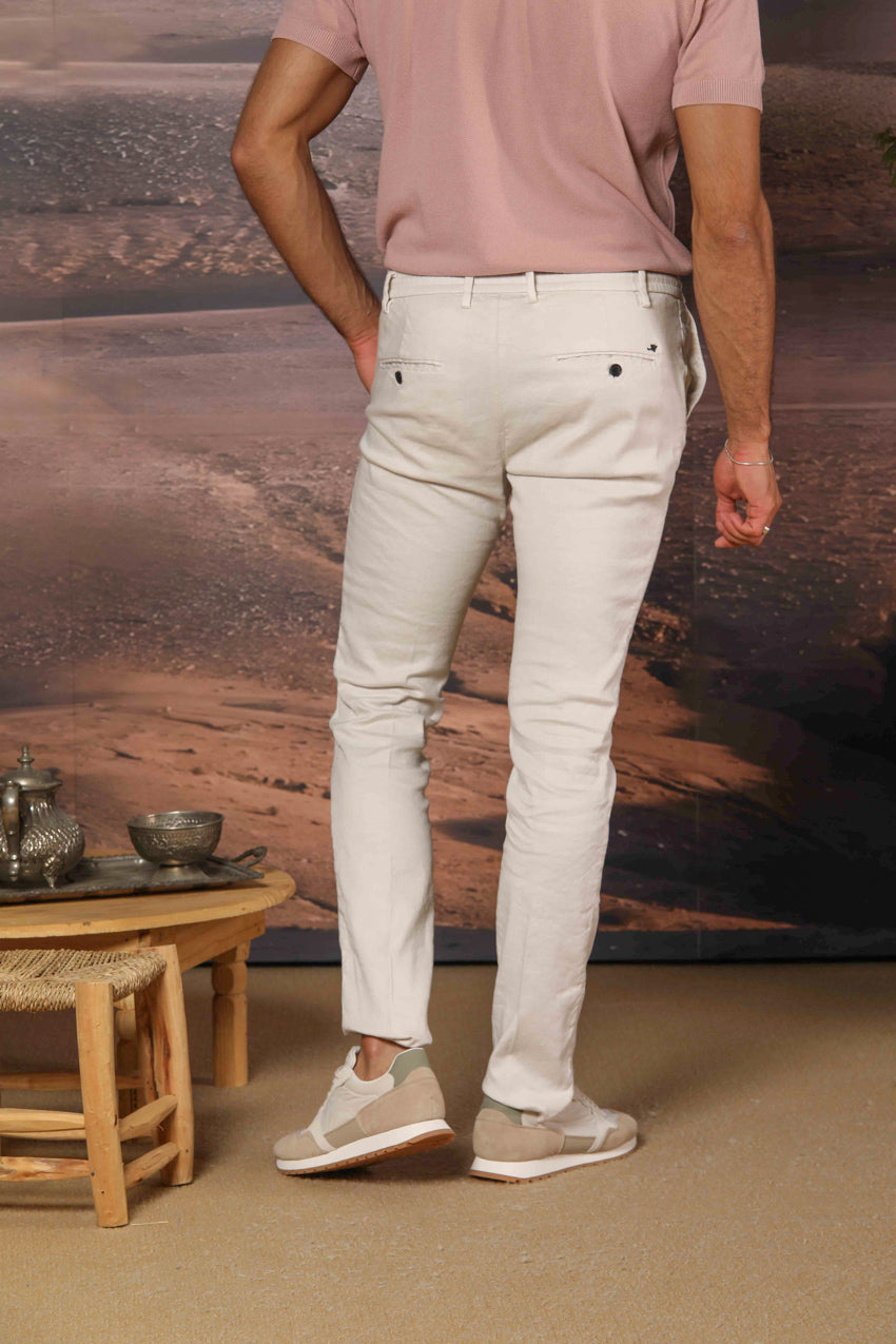 Milano Jogger pantalon homme en twill de lin et coton Extra Slim Fit