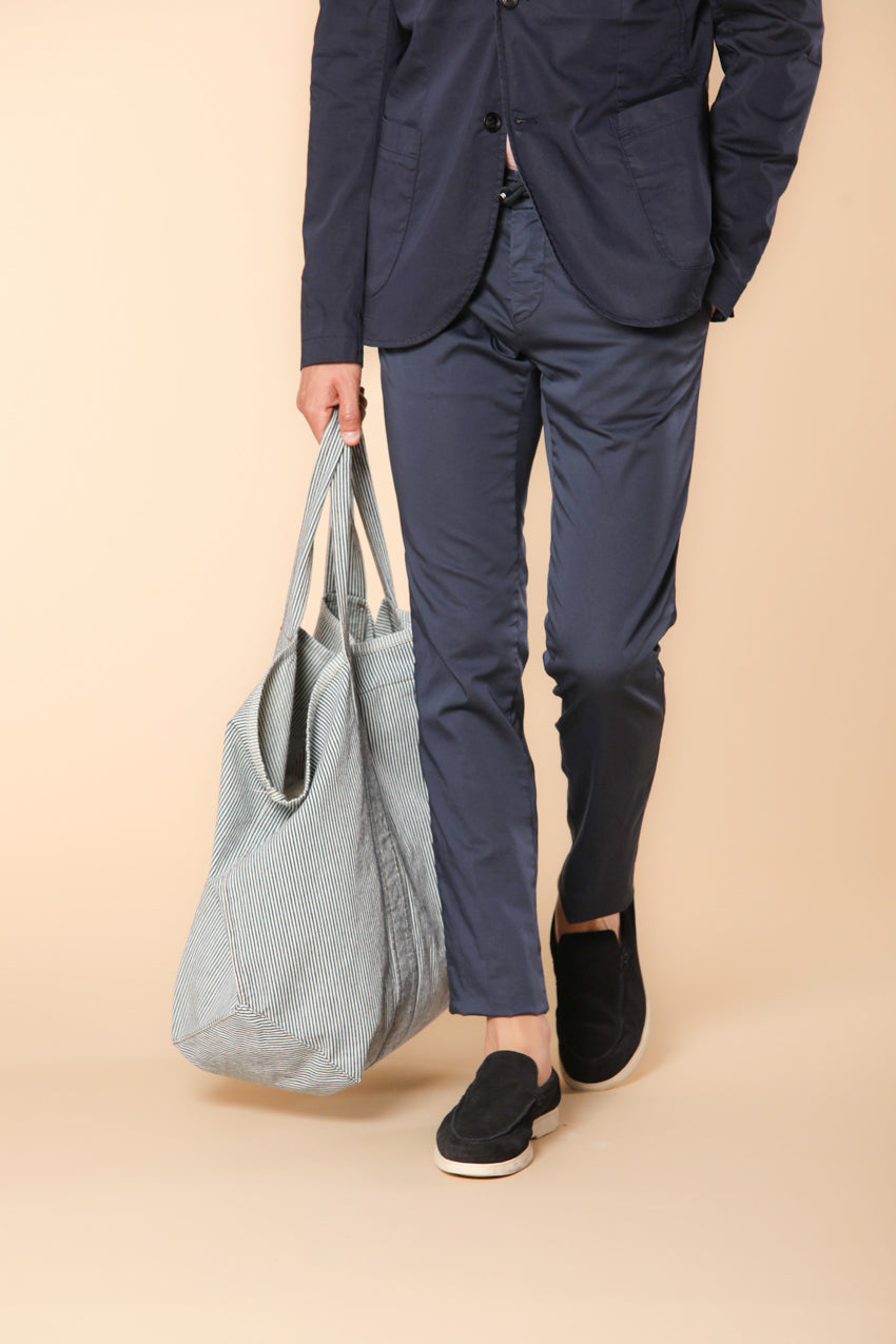 Milano Jogger Travel pantalon chino jogger homme en satin technique travel stretch Extra Slim Fit