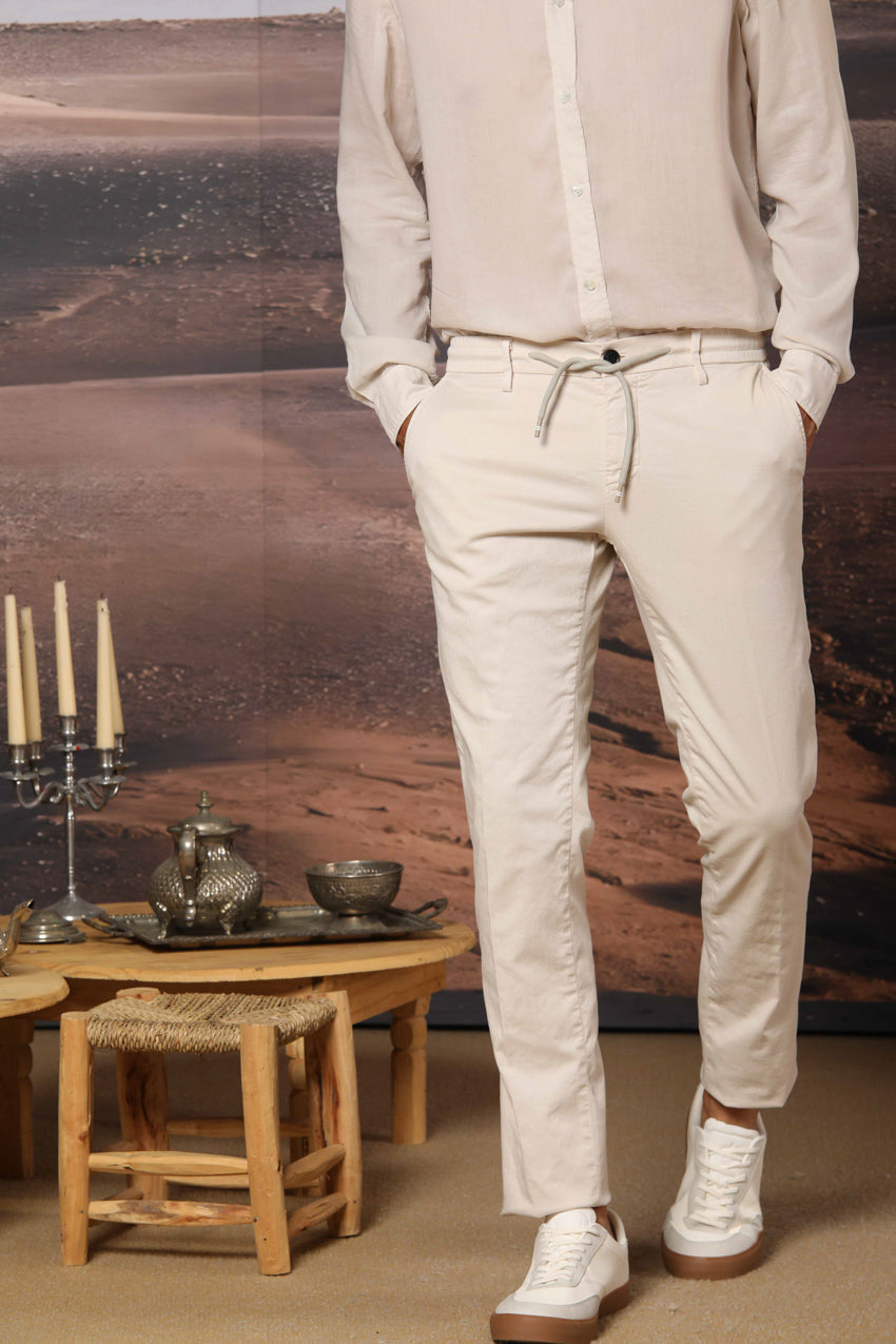 Milano Jogger pantalon chino jogger homme en coton et tencel Extra Slim Fit
