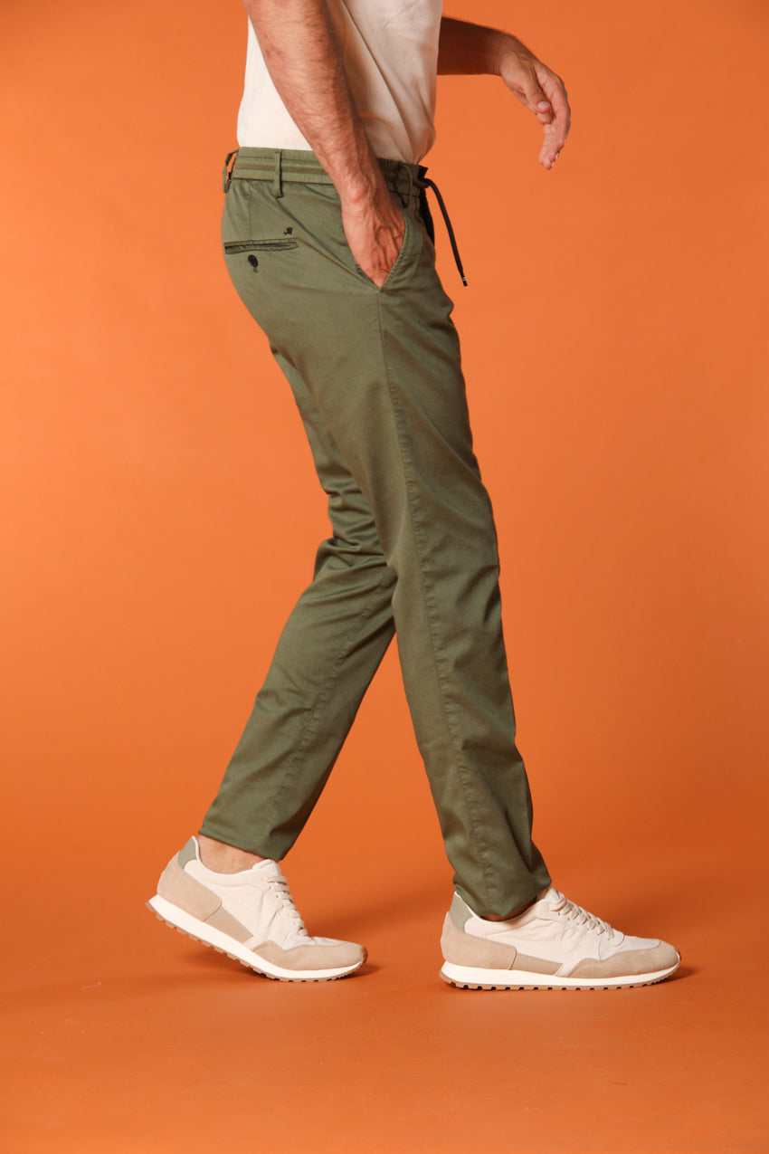 Milano Jogger pantalon chino jogger homme en coton et tencel Extra Slim Fit