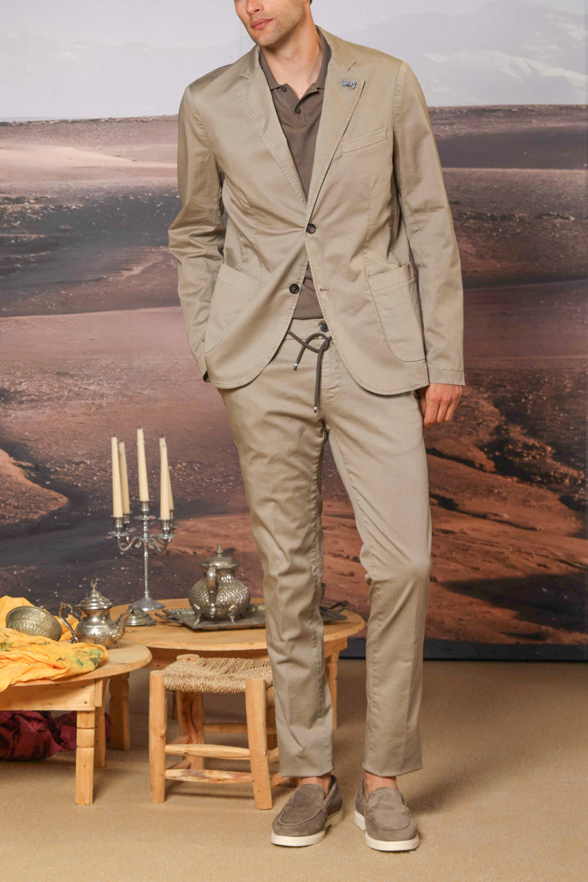Milano Jogger pantalon chino jogger homme en coton et tencel Extra Slim Fit
