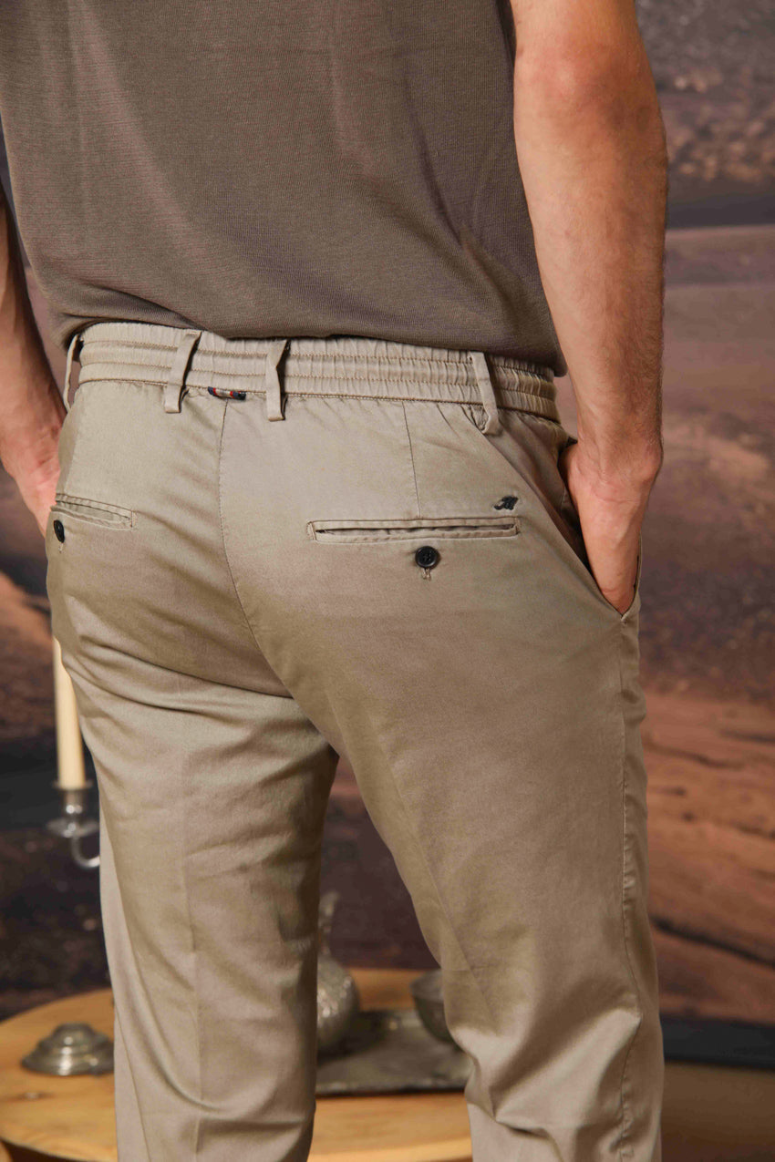 Milano Jogger pantalon chino jogger homme en coton et tencel Extra Slim Fit