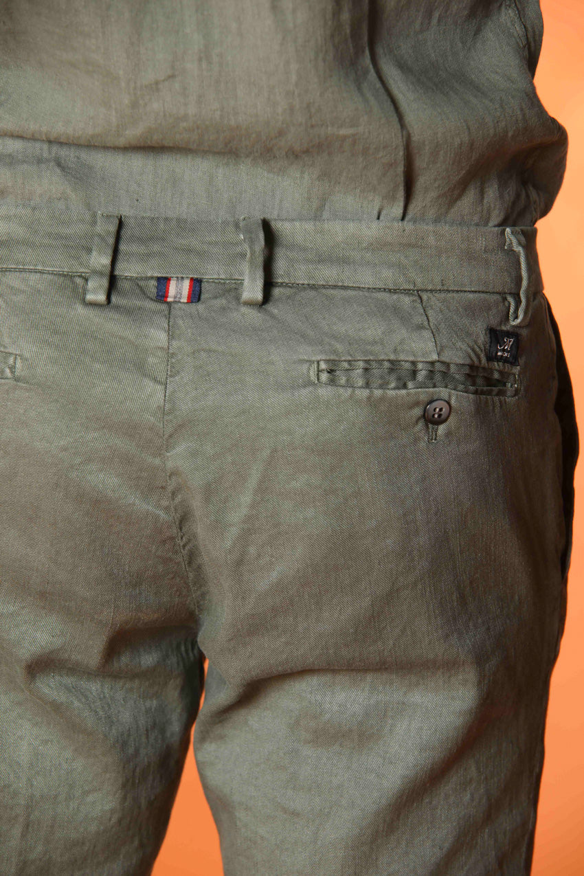 New York men's chino pants in linen and cotton twill regular fit