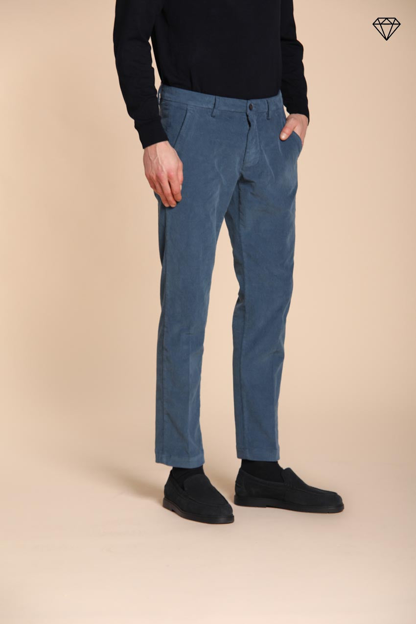 Foto 1 Torino pantalone chino uomo in velluto 1500 righe slim fit ①