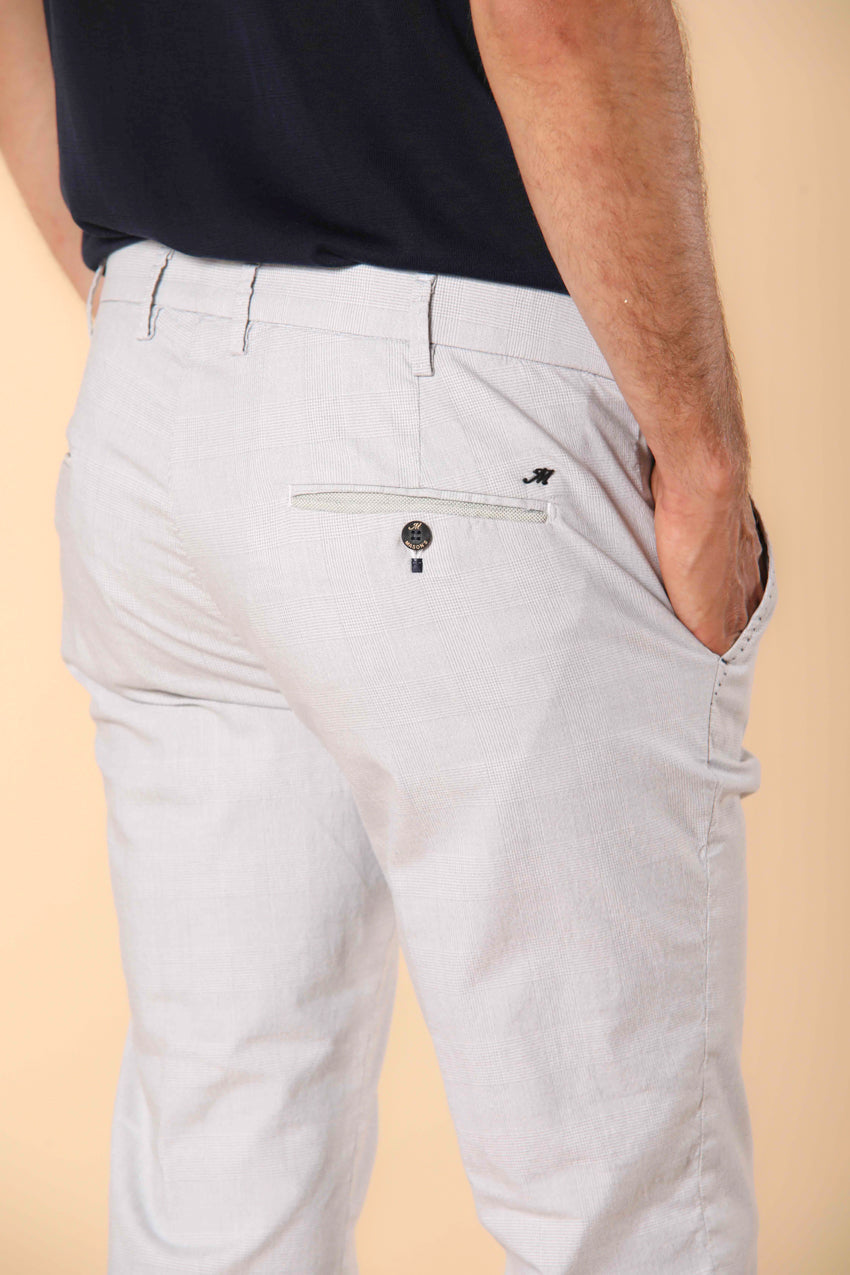 Torino Prestige pantalon chino homme en coton et lyocell avec motif prince-de-galles mouliné Slim fit