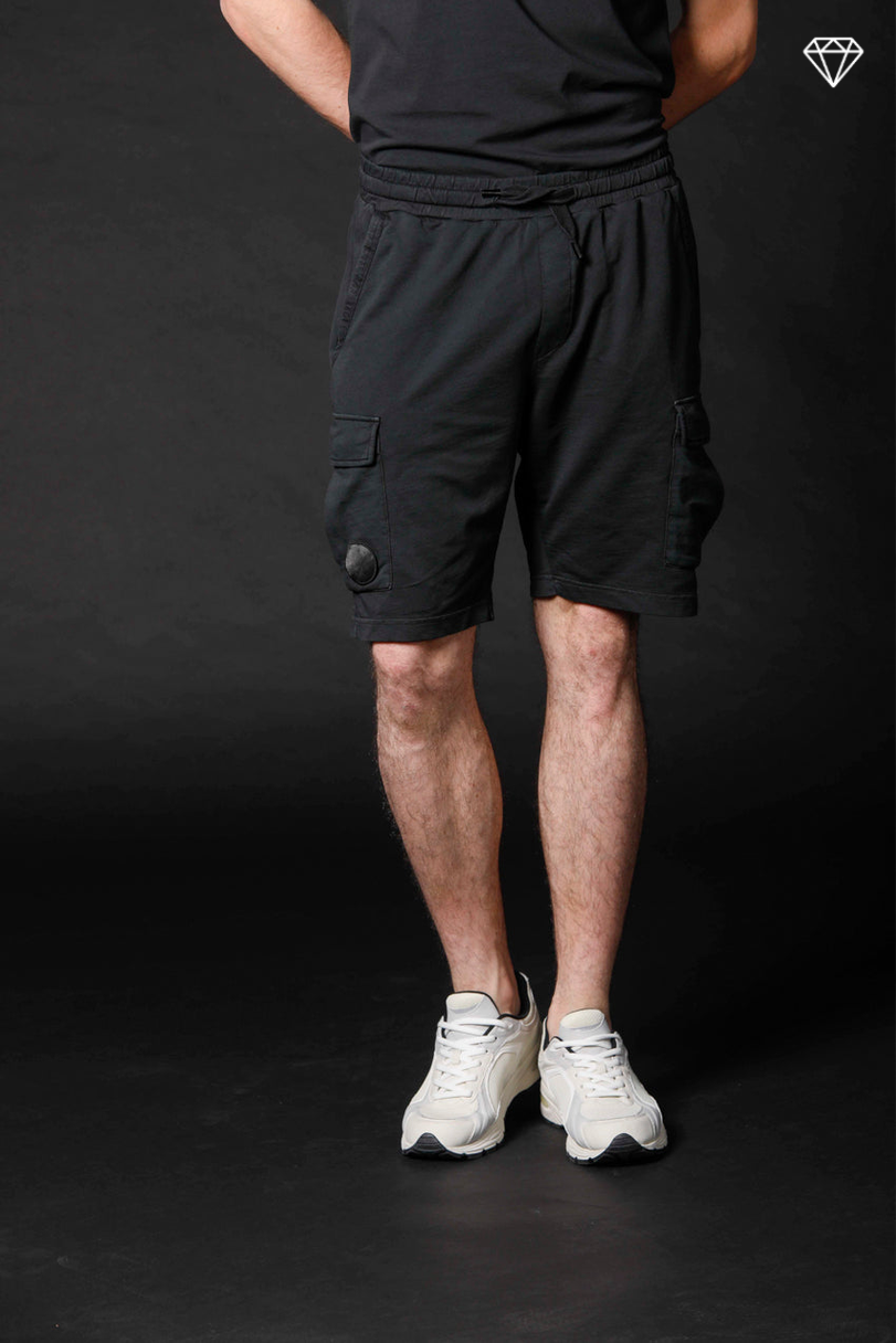 Chile: men's cargo sweat bermuda SS25 Black Mason's Mason's