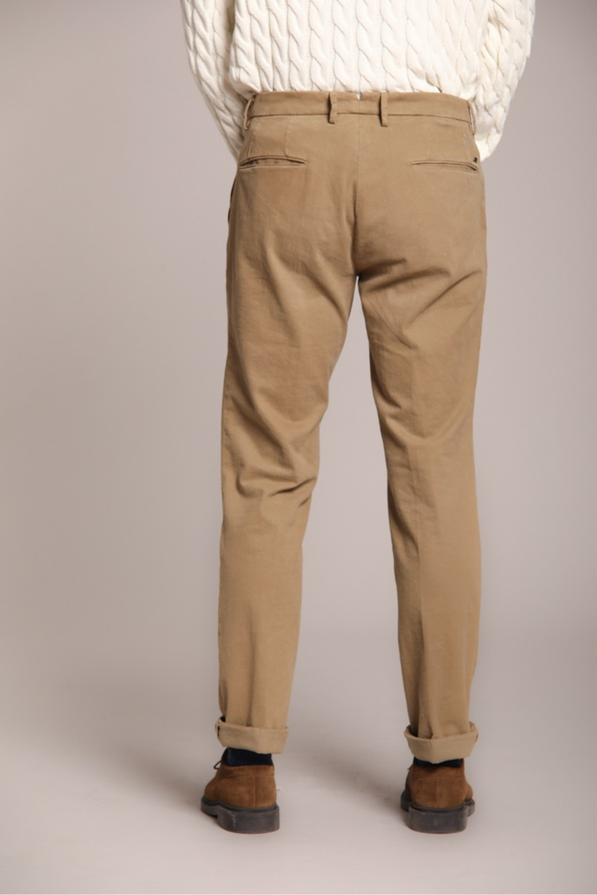 New York Time 2 Pinces Herren Chinohose aus Baumwolle und Wolle Regular Fit