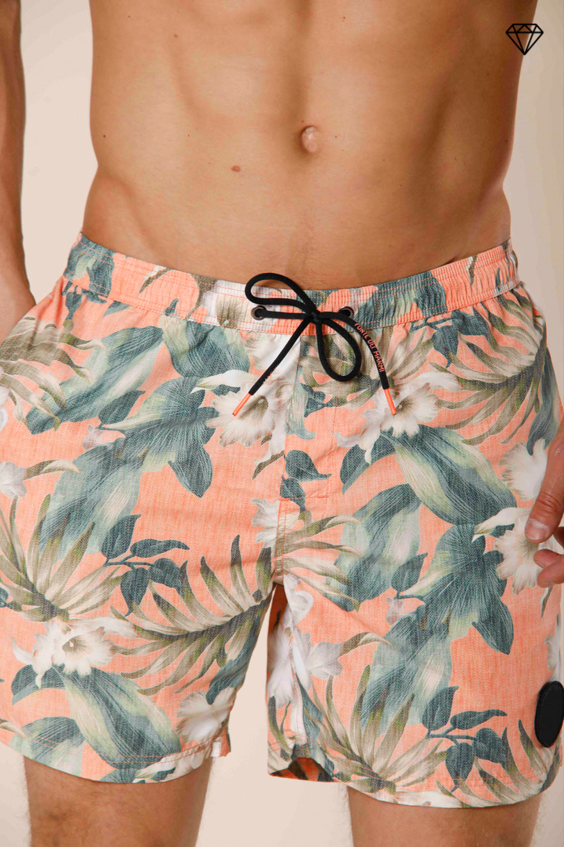 Versilia Beach Herren Badeanzug aus Polyester mit Blumenmuster rose regular fit ①