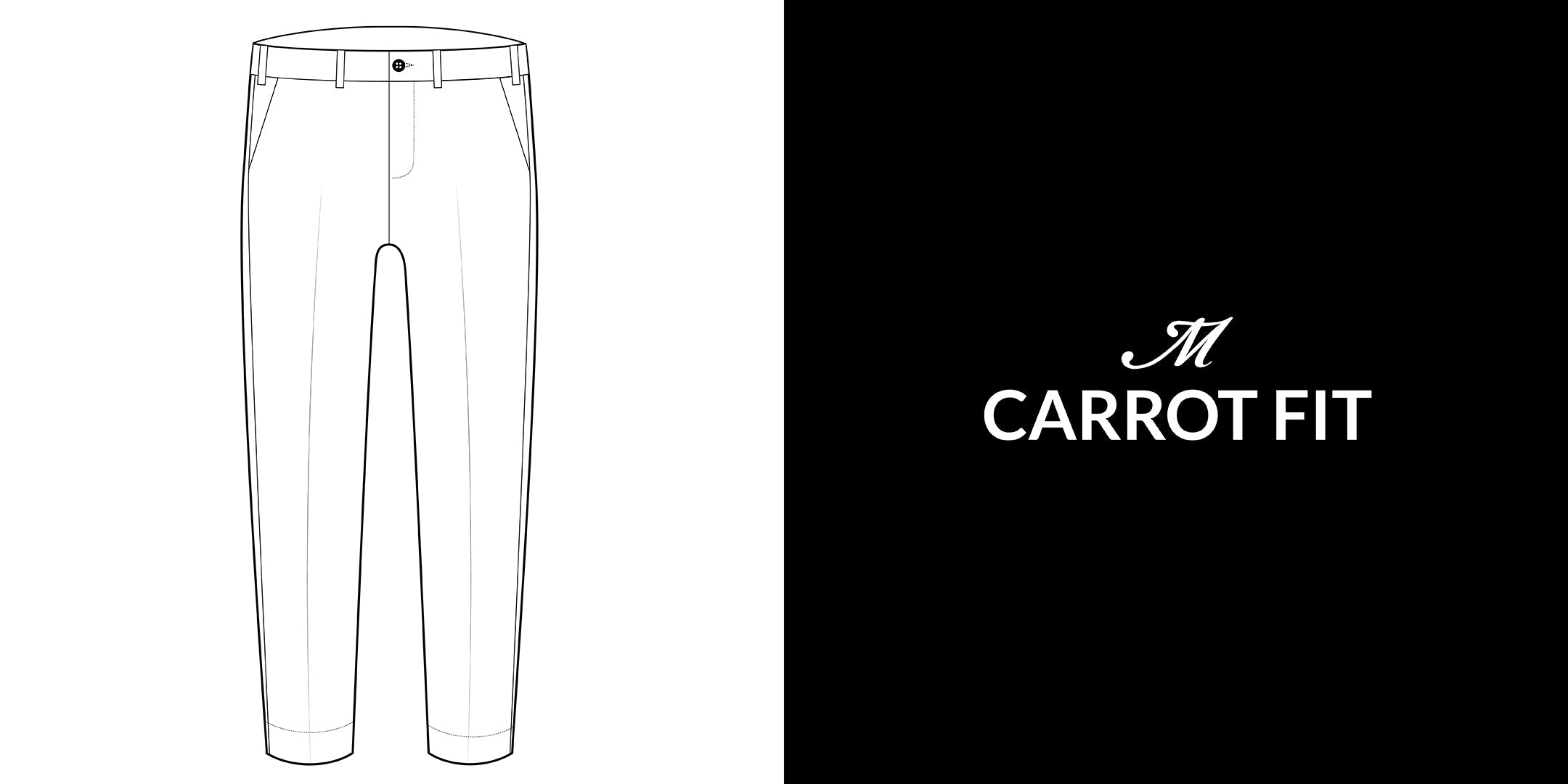 Men's carrot fit pants by Mason's