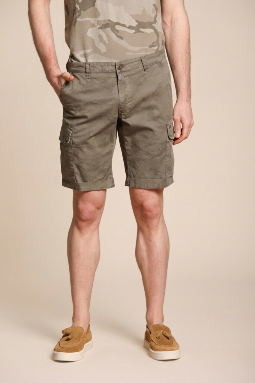 Chile Herren-Cargo-Bermuda aus Baumwolle mit Camouflage-Muster Slim Fit ①