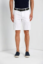 Chile bermuda cargo homme en satin stretch slim fit ①