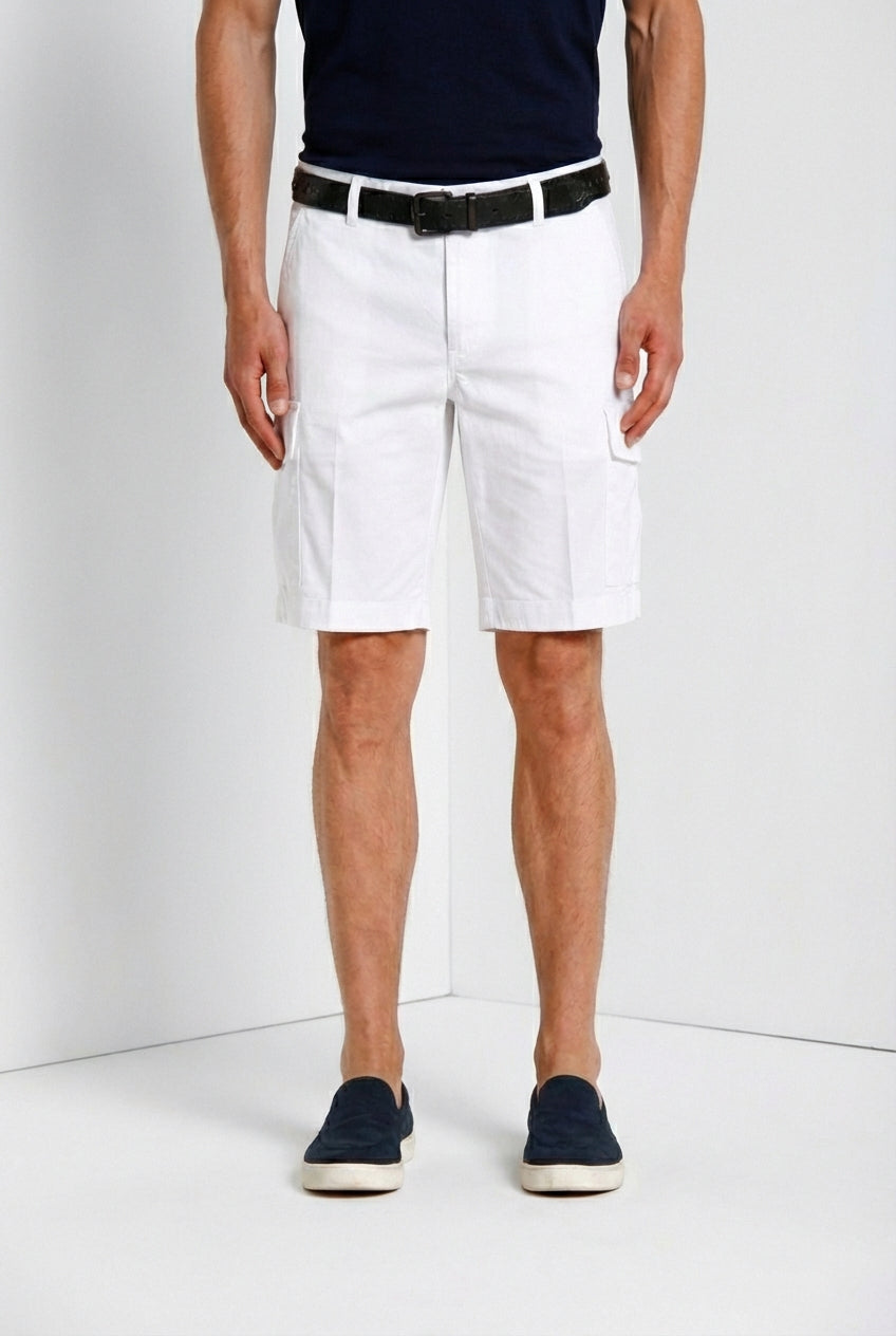 Chile men's cargo bermuda in stretch satin slim fit ①