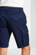 Chile bermuda cargo uomo in raso stretch slim fit  ①
