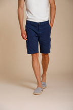 Chile bermuda cargo uomo in raso stretch slim fit  ①