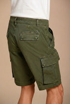 Chile bermuda cargo homme en satin stretch slim fit ①