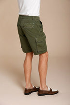 Chile bermuda cargo homme en satin stretch slim fit ①