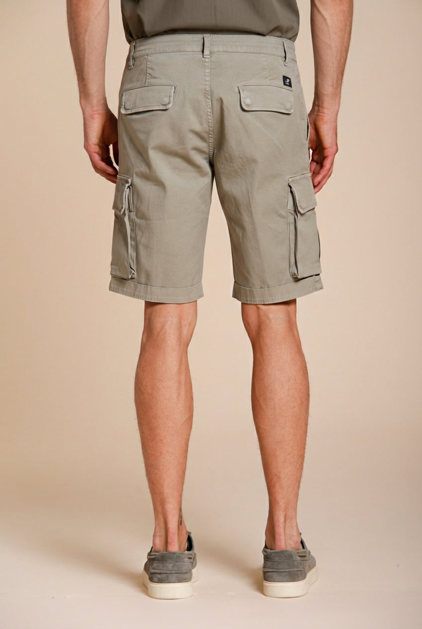 Chile bermuda cargo homme en satin stretch slim fit ①