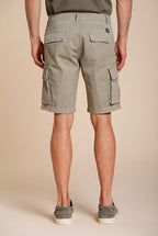 Chile bermuda cargo homme en satin stretch slim fit ①