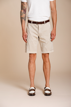 Chile bermuda cargo homme en satin stretch slim fit ①