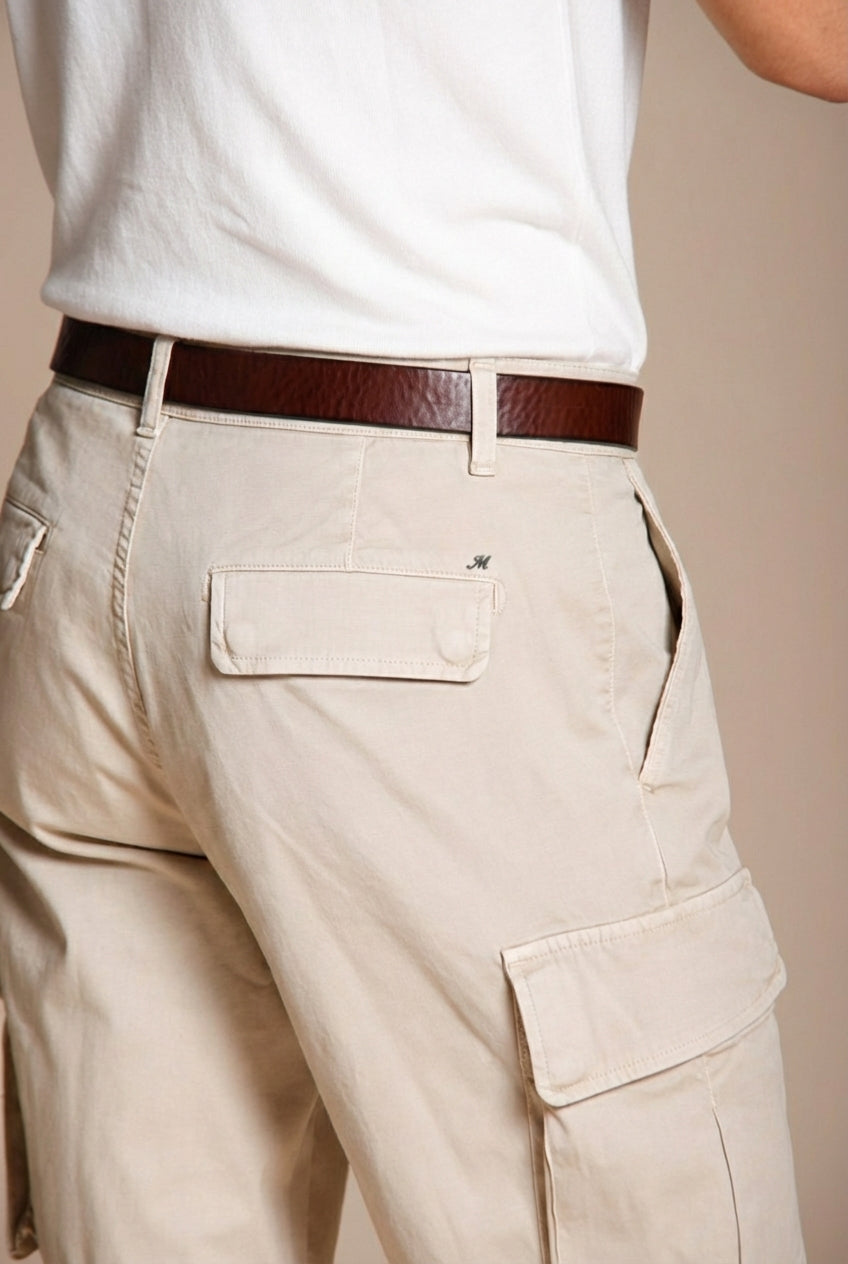 Chile bermuda cargo homme en satin stretch slim fit ①