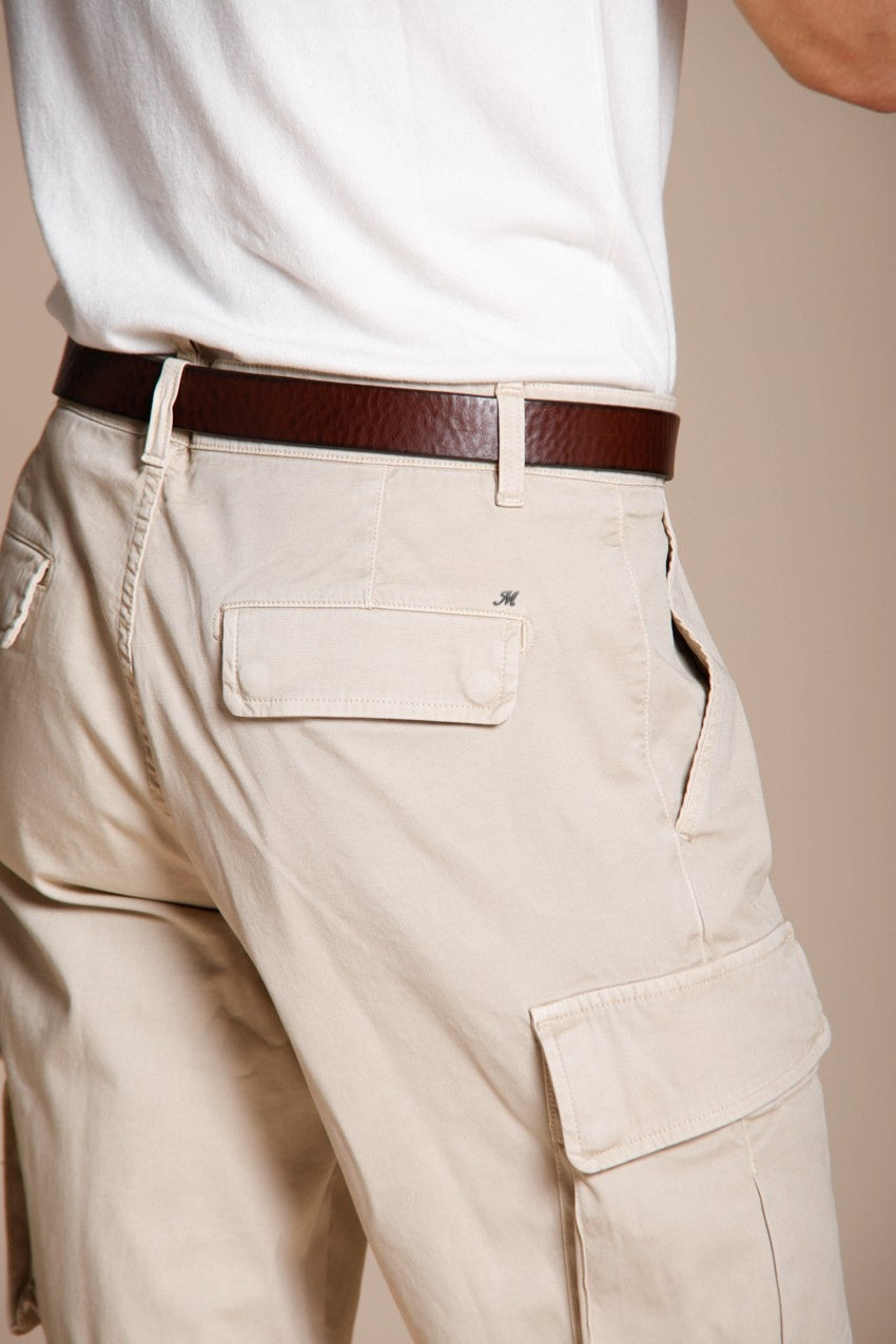 Chile bermuda cargo homme en satin stretch slim fit ①