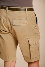 Chile bermuda cargo homme en satin stretch slim fit ①