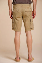 Chile bermuda cargo homme en satin stretch slim fit ①