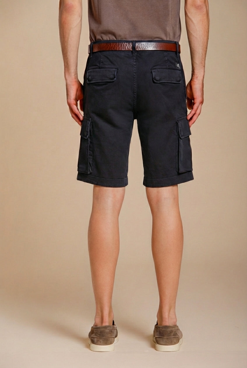 Chile bermuda cargo homme en satin stretch slim fit ①