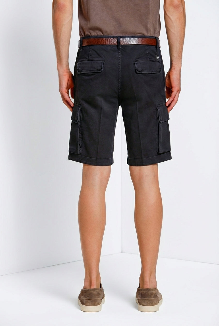 Chile bermuda cargo uomo in raso stretch slim fit ①