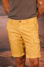 Chile men's cargo bermuda shorts in stretch satin slim fit ①