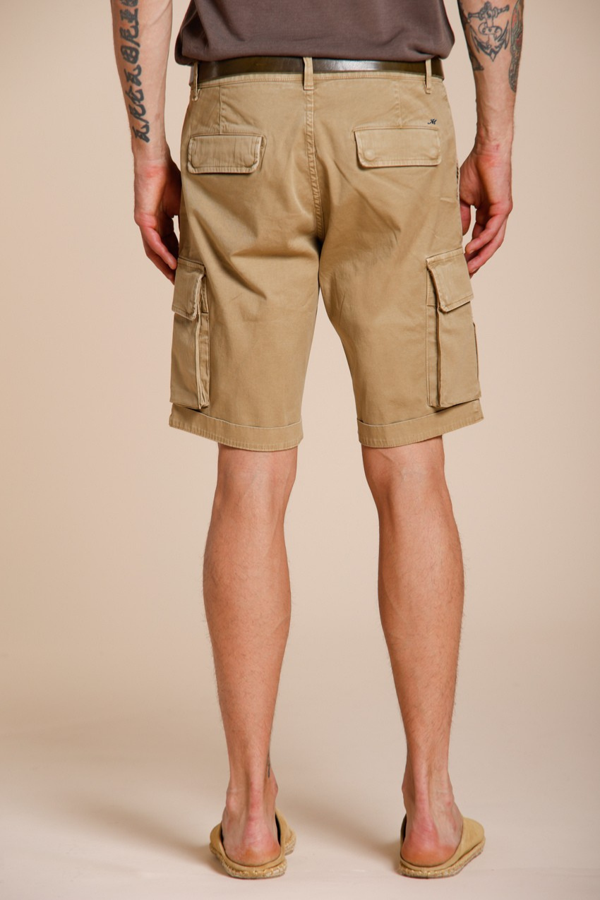 Chile bermuda cargo homme en satin stretch slim fit ①