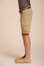 Chile bermuda cargo homme en satin stretch slim fit ①