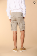 Chile men's cargo bermuda shorts in stretch satin slim fit ①