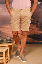 Chile Herren-Cargo-Bermuda aus Stretch-Satin Slim Fit ①