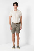 Chile bermuda cargo homme en twill imprimé camouflage slim fit ①