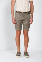 Chile bermuda cargo homme en twill imprimé camouflage slim fit ①